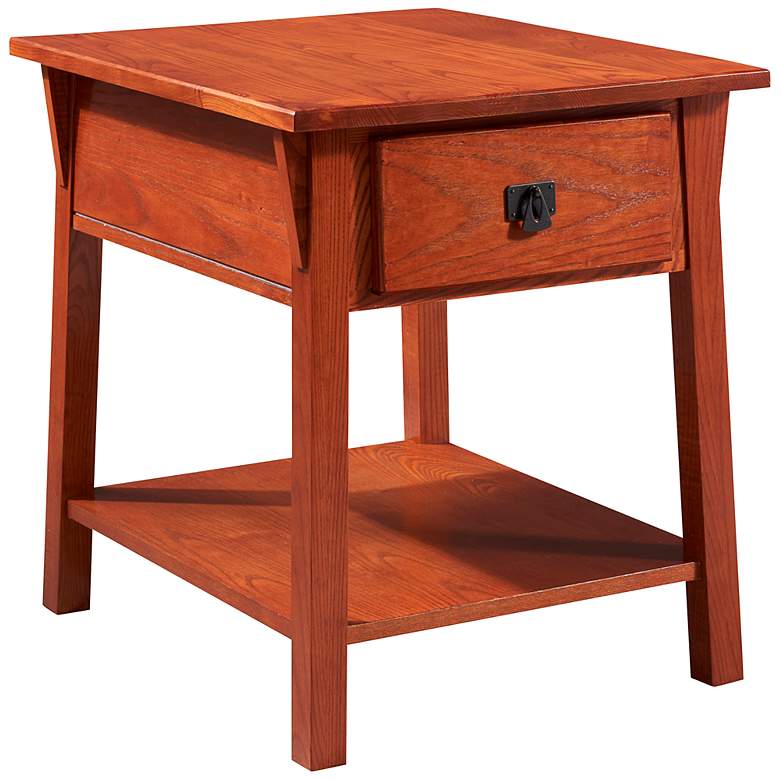 Image 2 Wren 20 inch Wide Russet Wood Secret Compartment Side Table