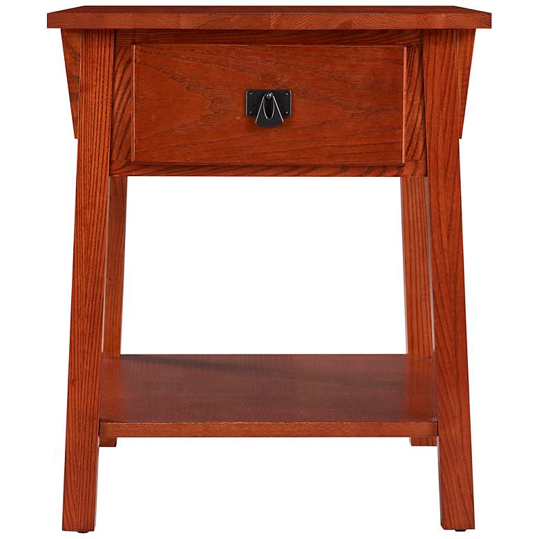 Image 6 Wren 20 inch Wide Russet Wood Secret Compartment Side Table more views