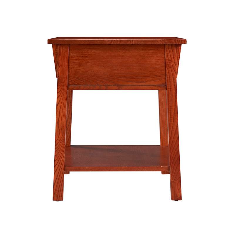 Image 7 Wren 20" Wide Russet Wood Secret Compartment Side Table more views