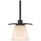 Wren 5.1" Wide Oil Rubbed Bronze Mini-Pendant With Opal Glass Shade
