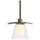 Wren 5.1" Wide Soft Gold Mini-Pendant With Opal and Clear Glass Shade