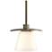 Wren 5.1" Wide Soft Gold Mini-Pendant With Opal Glass Shade