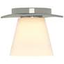 Wren 5.1" Wide Sterling Flush Mount With Opal Glass Shade