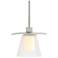 Wren 5.1" Wide Sterling Mini-Pendant With Opal and Clear Glass Shade