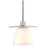 Wren 5.1" Wide Sterling Mini-Pendant With Opal Glass Shade