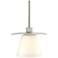 Wren 5.1" Wide Sterling Mini-Pendant With Opal Glass Shade