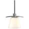 Wren 5.1" Wide Vintage Platinum Mini-Pendant With Opal Glass Shade