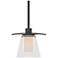 Wren 5.1"W Oil Rubbed Bronze Mini-Pendant With Opal and Clear Glass Sh