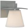 Wren 6.7" High Vintage Platinum Sconce With Opal Glass Shade