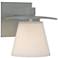 Wren 6.7" High Vintage Platinum Sconce With Opal Glass Shade