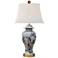 Wren Bird 29" Temple Jar Hand-Painted Porcelain Table Lamp