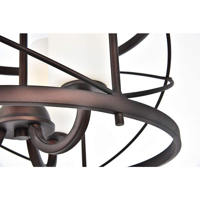 Image 5 Wren Collection Pendant Dark Copper Brown And Frosted White Finish more views