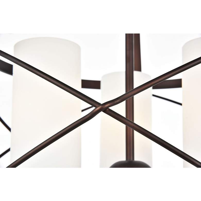 Image 6 Wren Collection Pendant Dark Copper Brown And Frosted White Finish more views