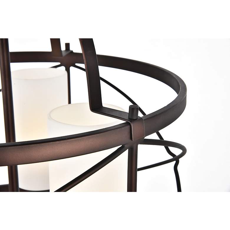 Image 7 Wren Collection Pendant Dark Copper Brown And Frosted White Finish more views