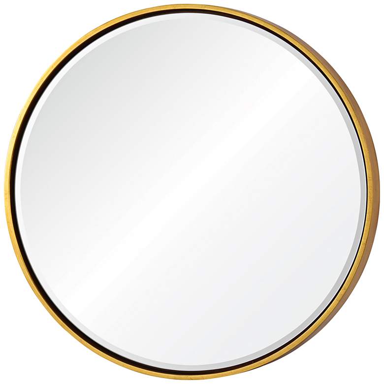 Image 1 Wren Gold 30 inch Round Framed Wall Mirror