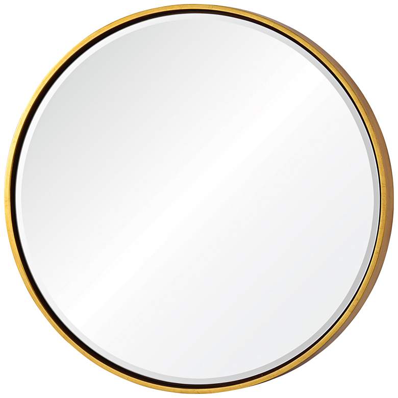 Image 1 Wren Gold 30" Round Framed Wall Mirror