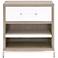 Wrenn 1-Drawer Nightstand, Natural Gray Acacia, Matte White