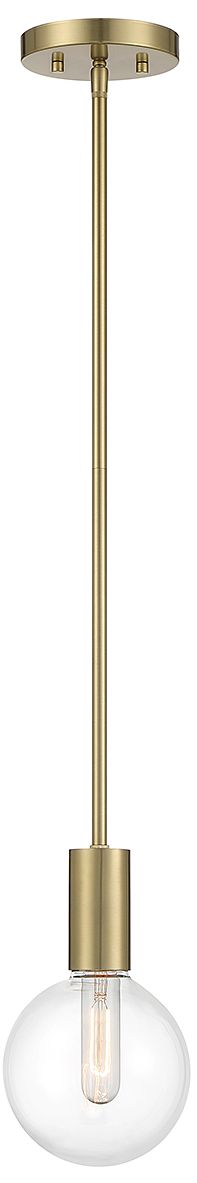 Wright 1-Light Mini-Pendant in Warm Brass