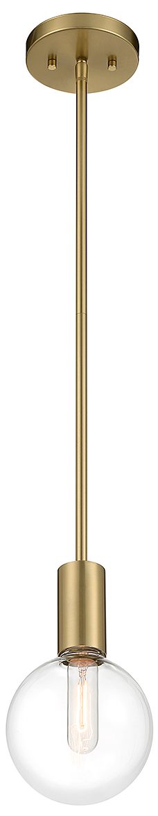 Image 4 Wright 1-Light Mini-Pendant in Warm Brass more views