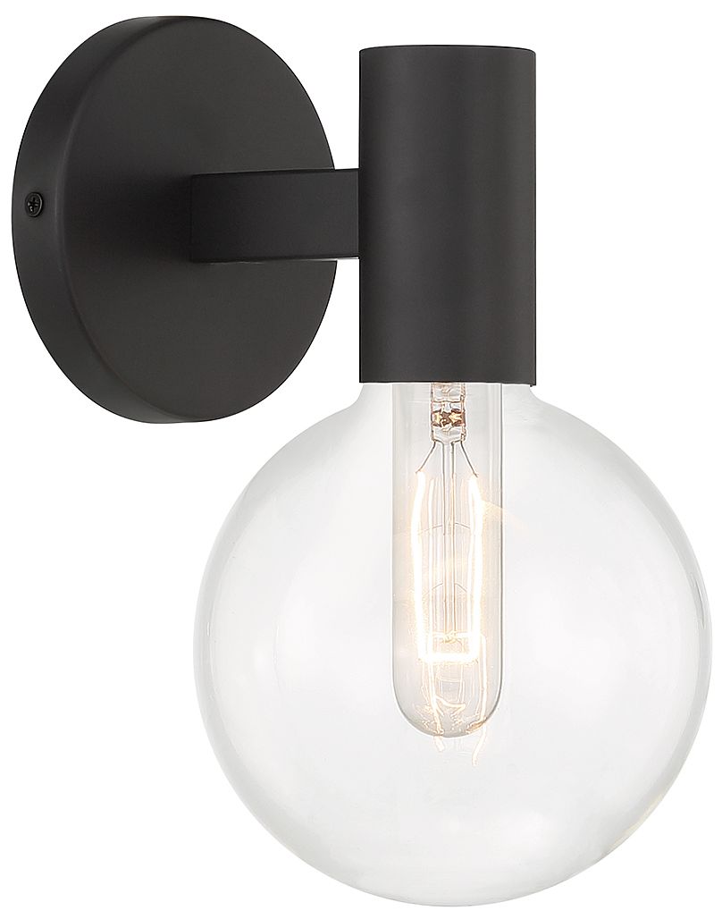 Image 4 Wright 1-Light Wall Sconce in Matte Black more views