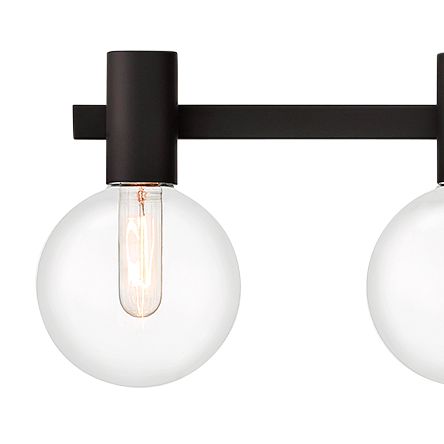 Image 2 Wright 4-Light Bathroom Vanity Light in Matte Black more views
