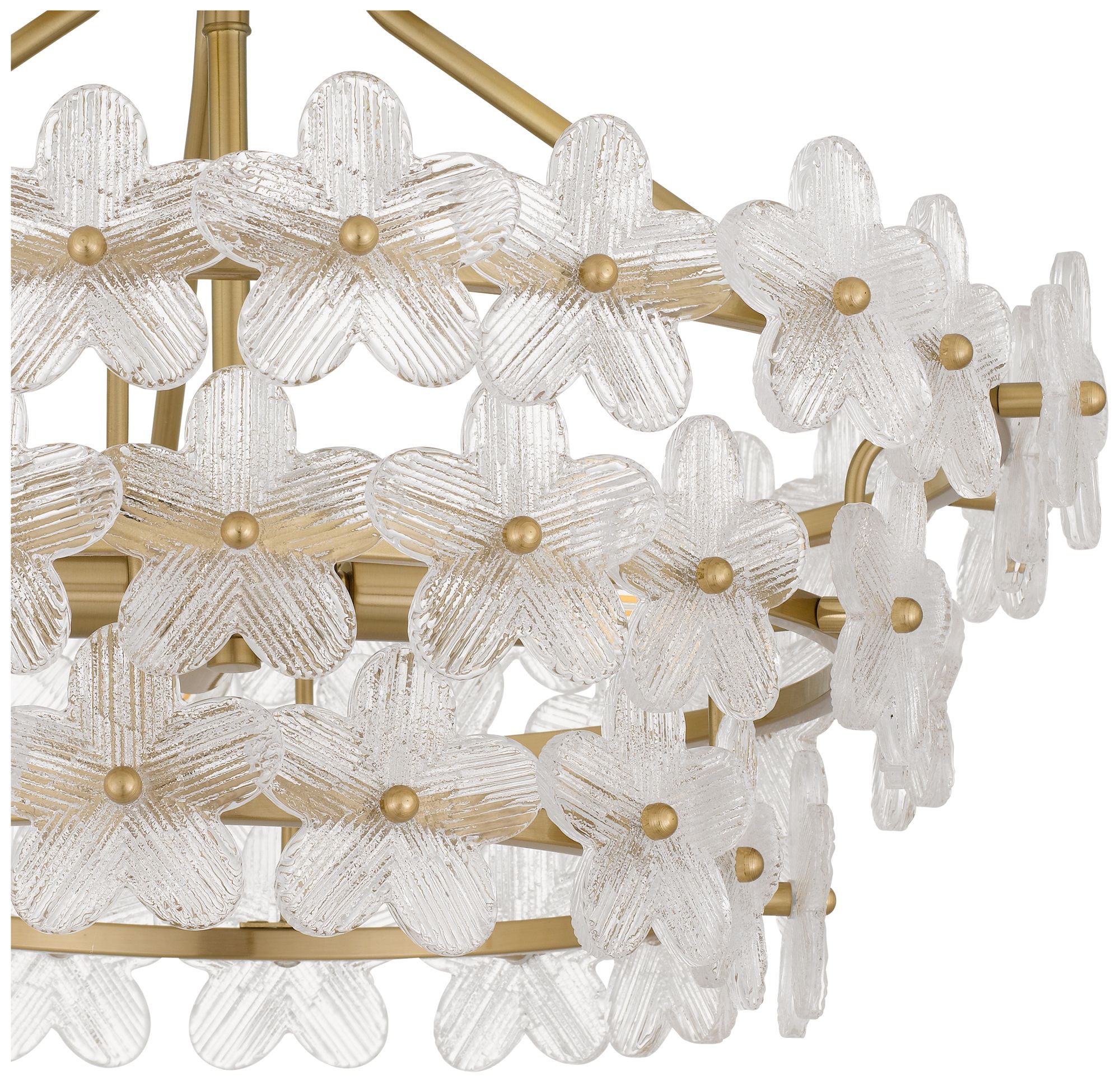 Image 6 Wright 4-Light Brushed Gold Semi-Flush Mount more views