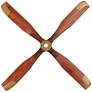 Wright 44"W Brown Wood 4-Blade Airplane Propeller Wall Decor