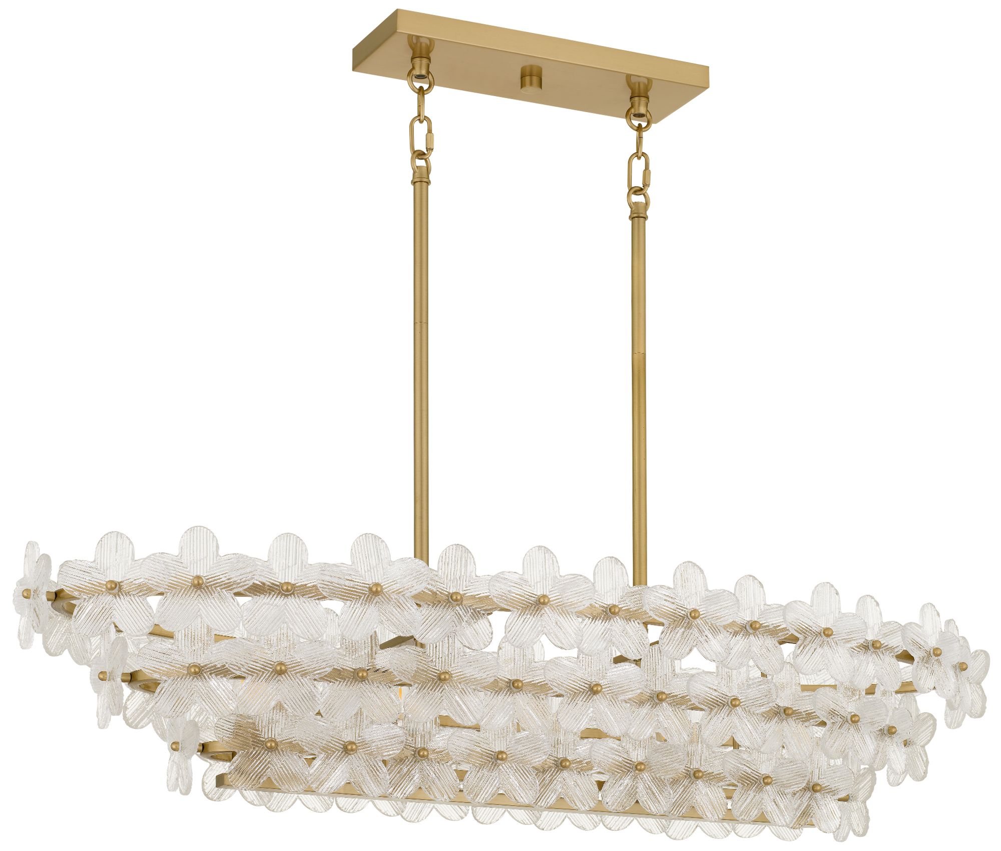 Thumbnail3 of Wright 5-Light Brushed Gold Island Light more views