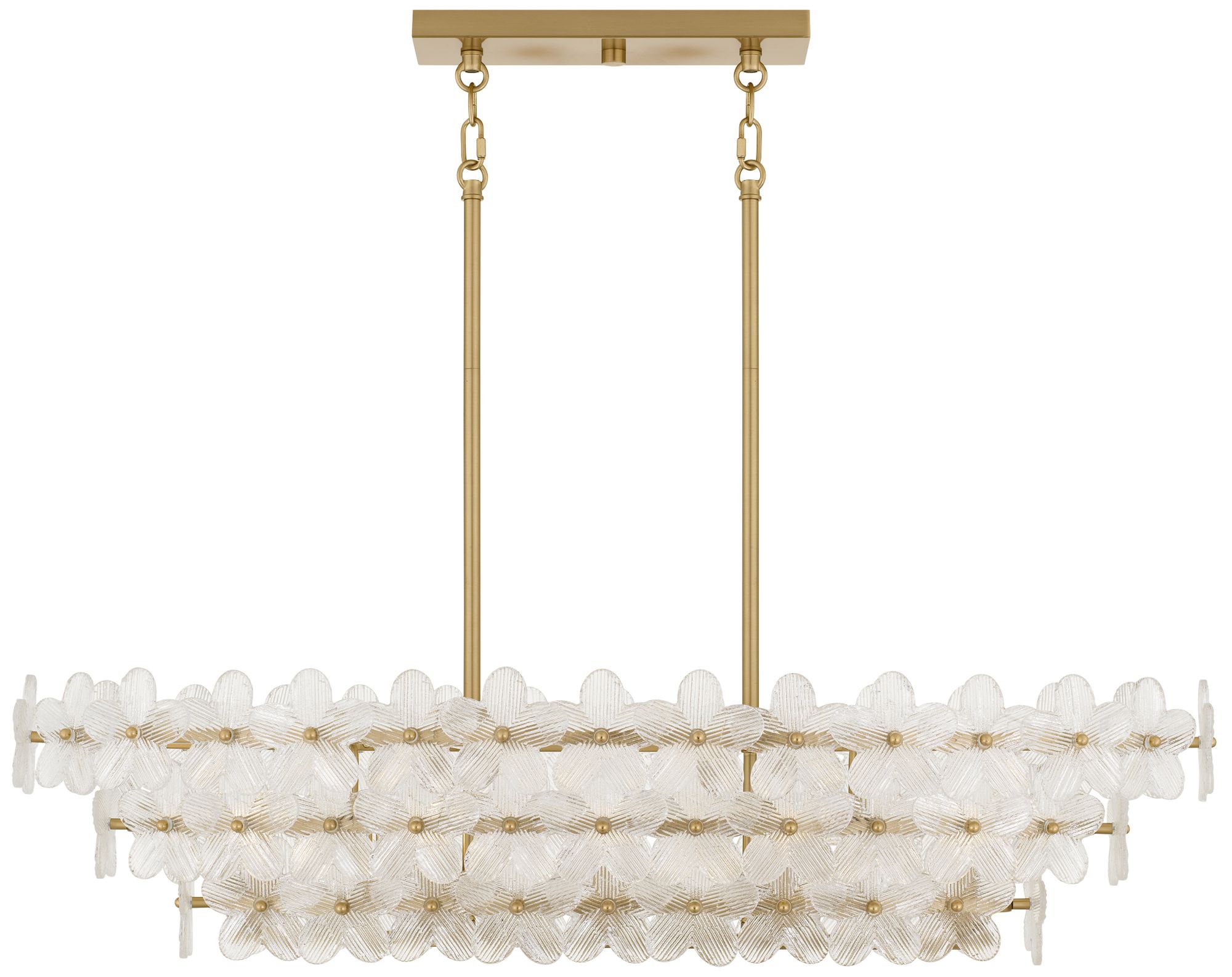 Thumbnail4 of Wright 5-Light Brushed Gold Island Light more views