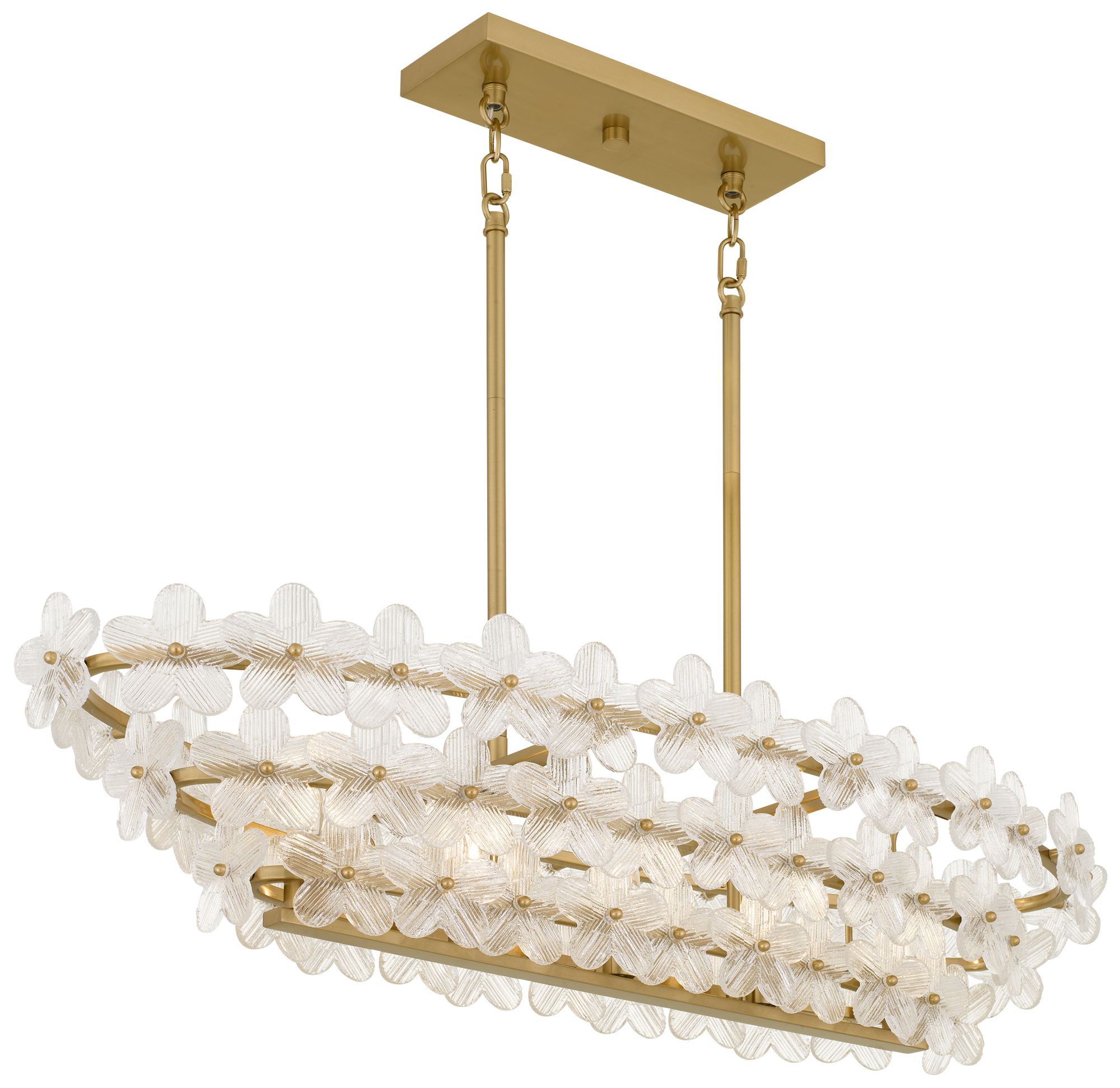 Wright 5-Light Brushed Gold Island Light