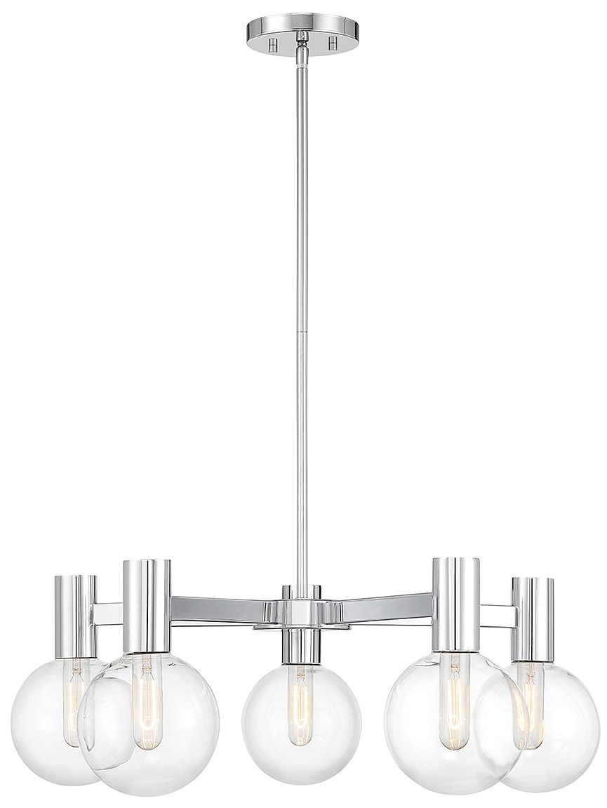 Wright 5-Light Chandelier in Chrome