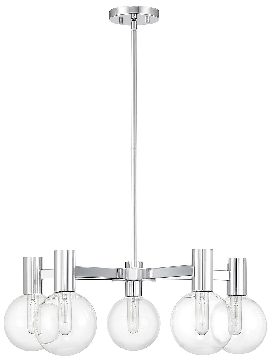Image 2 Wright 5-Light Chandelier in Chrome more views