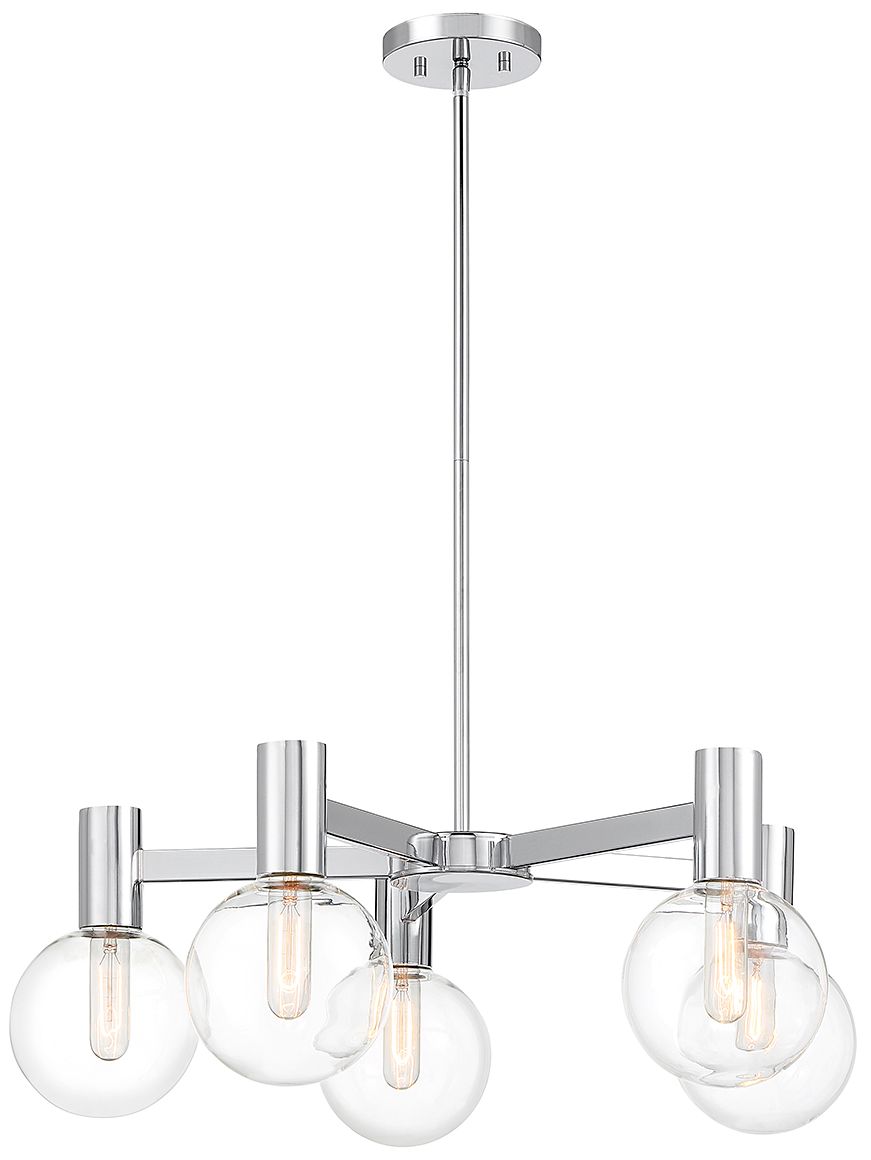 Image 5 Wright 5-Light Chandelier in Chrome more views