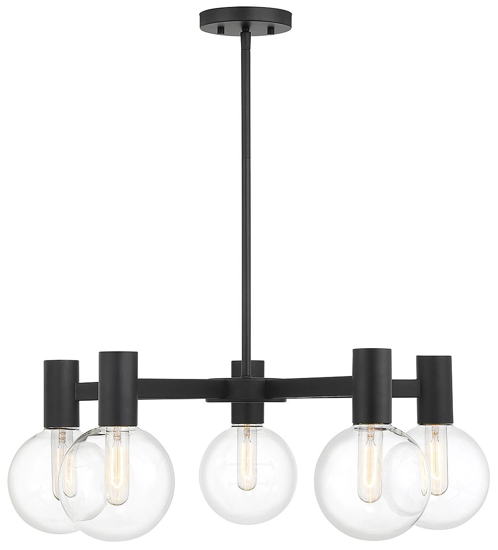 Wright 5-Light Chandelier in Matte Black