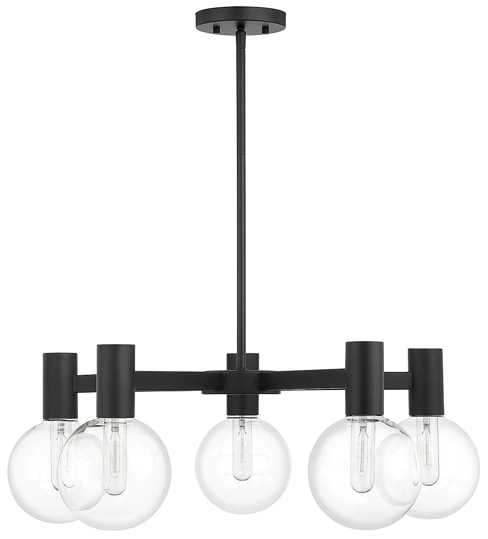 Image 2 Wright 5-Light Chandelier in Matte Black more views