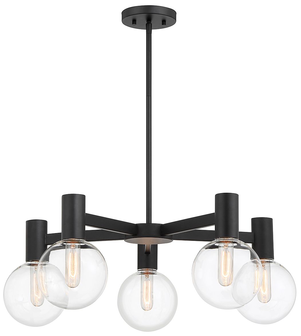 Image 3 Wright 5-Light Chandelier in Matte Black more views