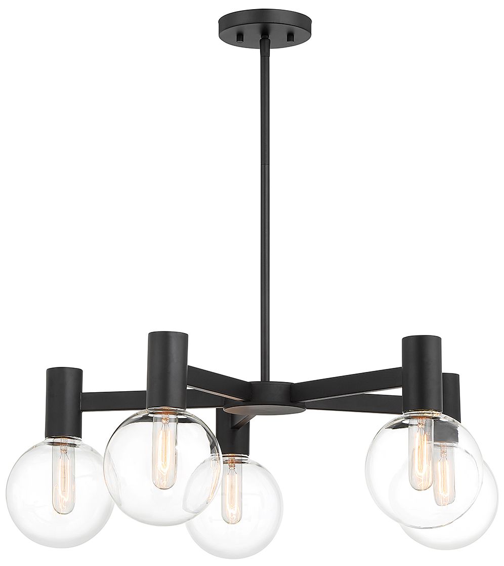Image 5 Wright 5-Light Chandelier in Matte Black more views