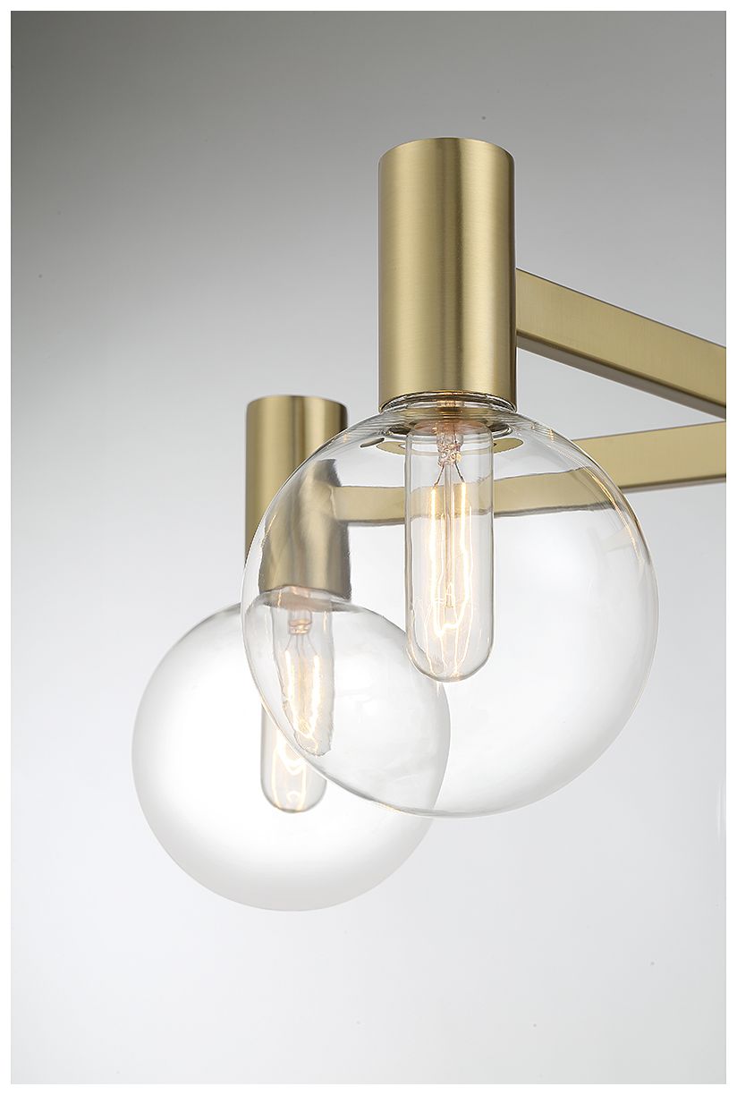 Image 6 Wright 5-Light Chandelier in Warm Brass more views