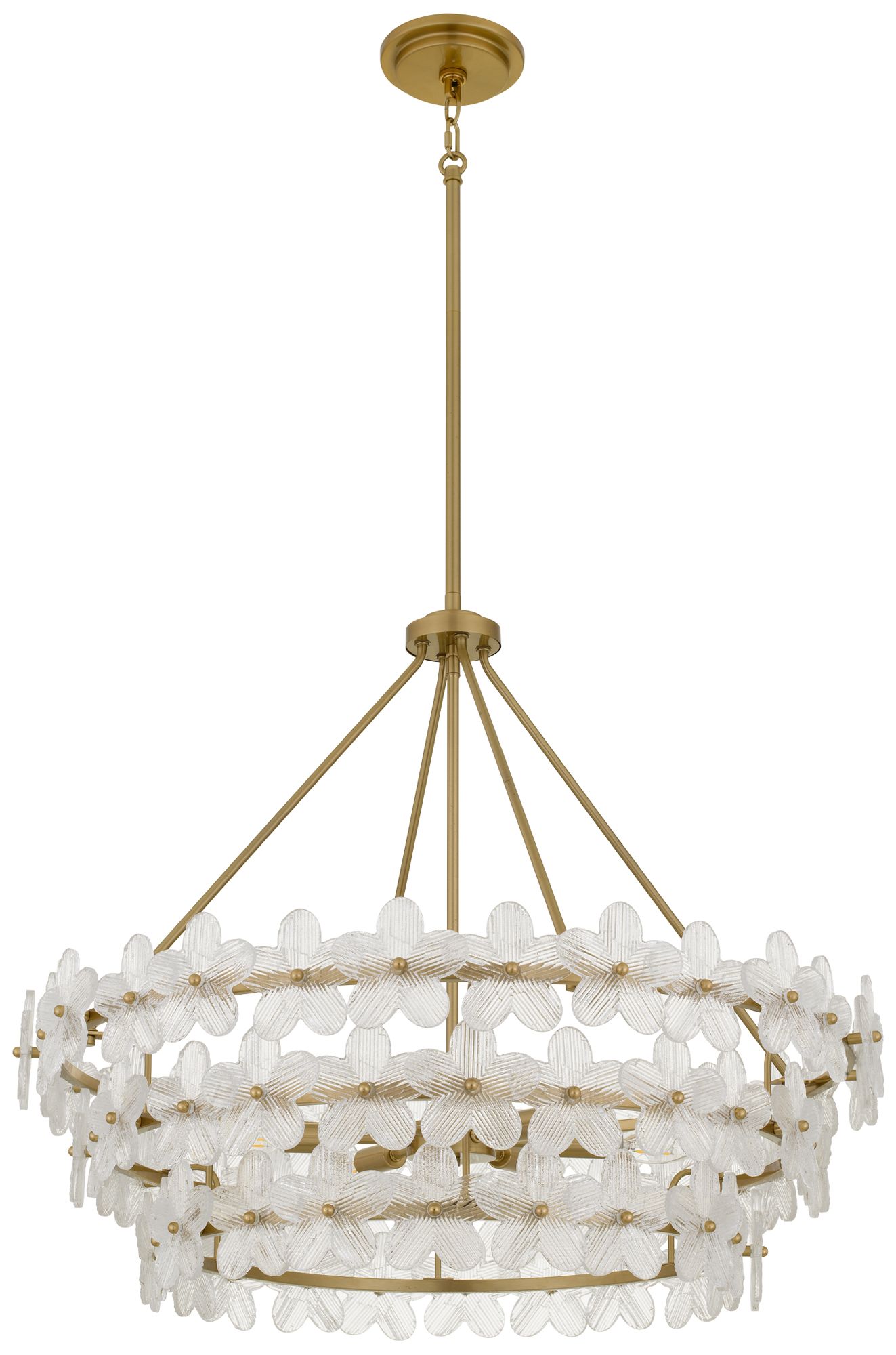 Thumbnail3 of Wright 6-Light Brushed Gold Pendant Light more views