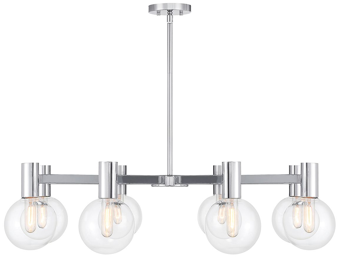 Wright 8-Light Chandelier in Chrome
