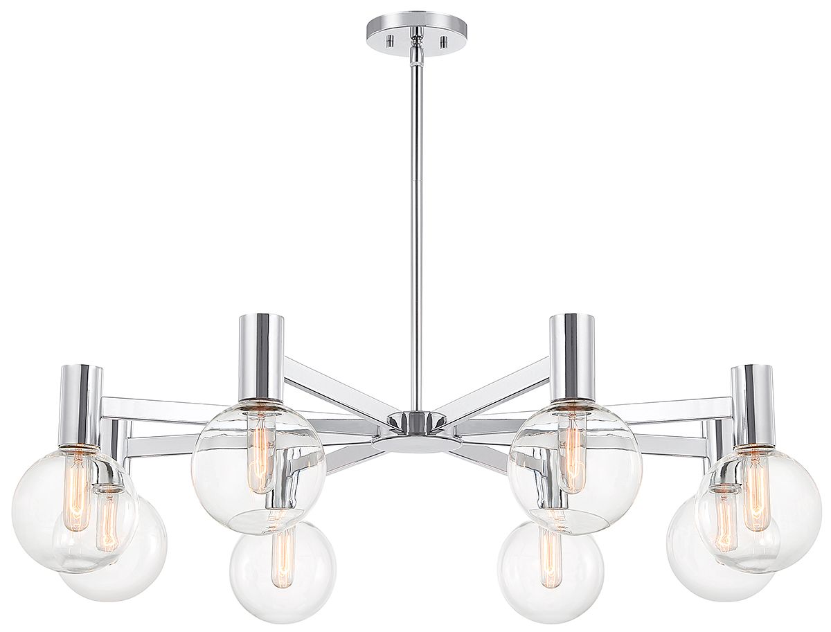Image 3 Wright 8-Light Chandelier in Chrome more views