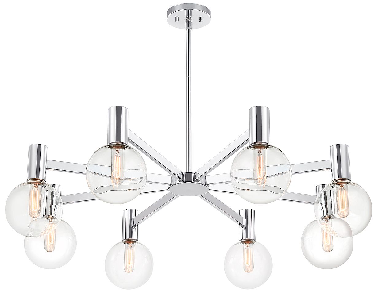 Image 4 Wright 8-Light Chandelier in Chrome more views