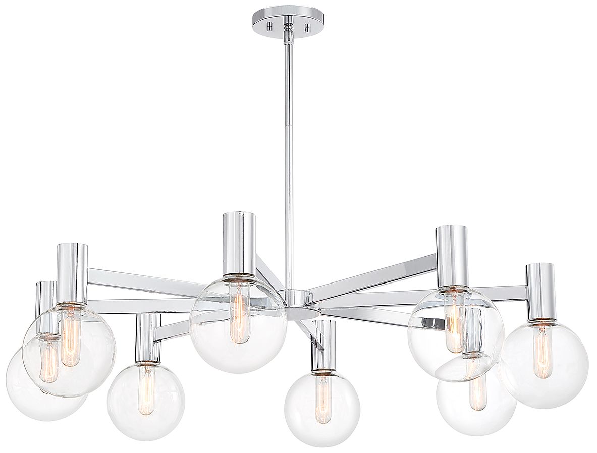 Image 5 Wright 8-Light Chandelier in Chrome more views