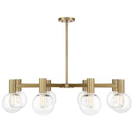 Image1 of Wright 8-Light Chandelier in Warm Brass