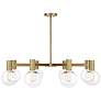 1_Wright 8-Light Chandelier in Warm Brass
