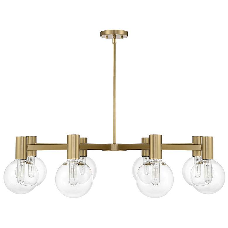 Image 2 Wright 8-Light Chandelier in Warm Brass more views