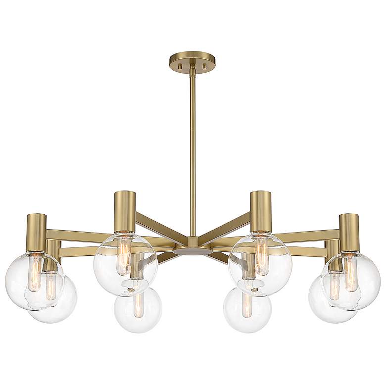 Image 3 Wright 8-Light Chandelier in Warm Brass more views