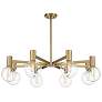 3_Wright 8-Light Chandelier in Warm Brass more views