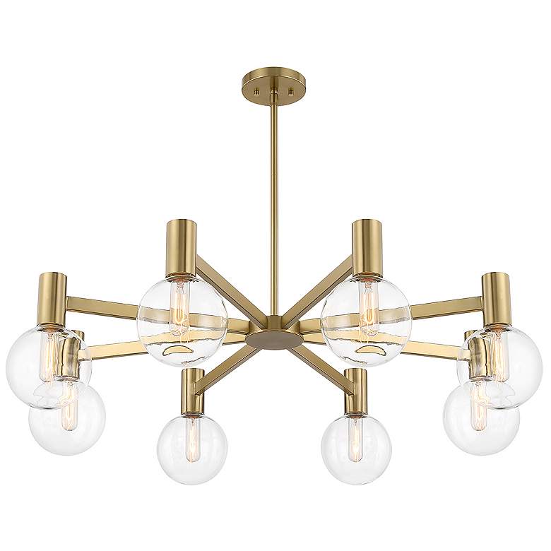 Image 4 Wright 8-Light Chandelier in Warm Brass more views