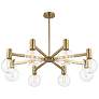4_Wright 8-Light Chandelier in Warm Brass more views